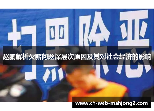 赵鹏解析欠薪问题深层次原因及其对社会经济的影响