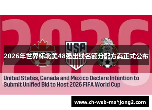 2026年世界杯北美48强出线名额分配方案正式公布